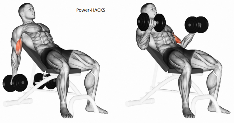 インクラインダンベルカールのやり方